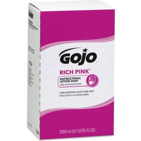 Gojo GOJO® GOJ7220 RICH PINK Antibacterial Lotion Soap Refill, 2000 mL, Pink, 4/Carton 7220-04